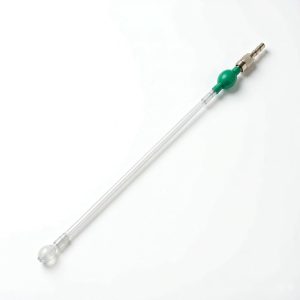 2-way silicone-coated latex foley urinary catheter with balloon and green valve, unpackaged