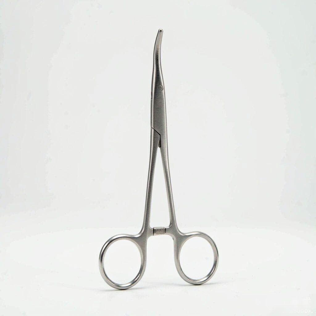 Veterinary Curved Hemostatic Forceps (Stainless Steel)