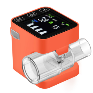 Veterinary capnograph Capno-T Vet main unit with side-stream CO2 sampling tube